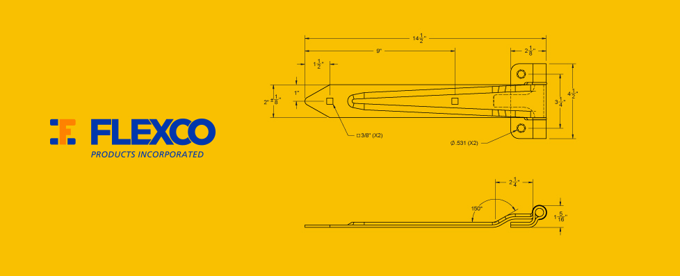 14 Reverse Strap Hinge with 214 Offset