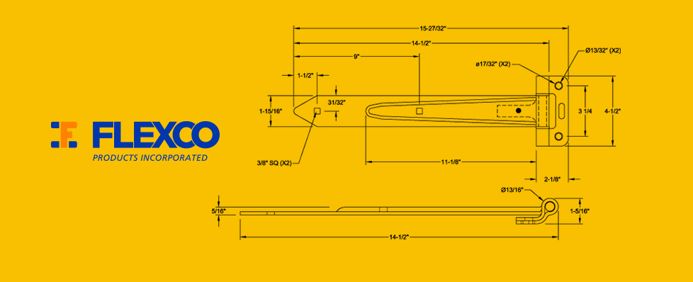 14 Reverse Strap Hinge with no Offset