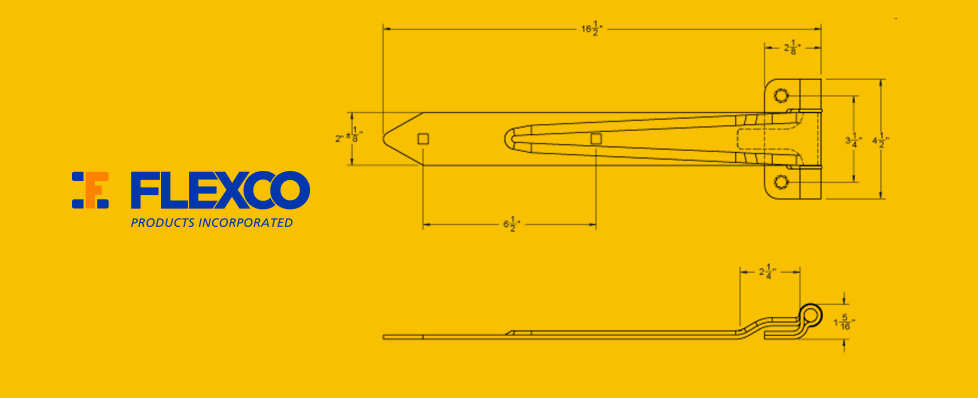 16 Reverse Strap Hinge with 214 Offset