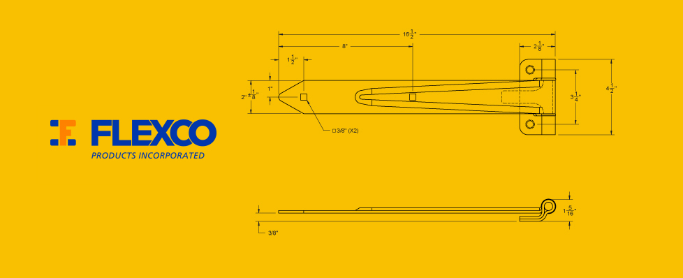 16 Reverse Strap Hinge with no Offset