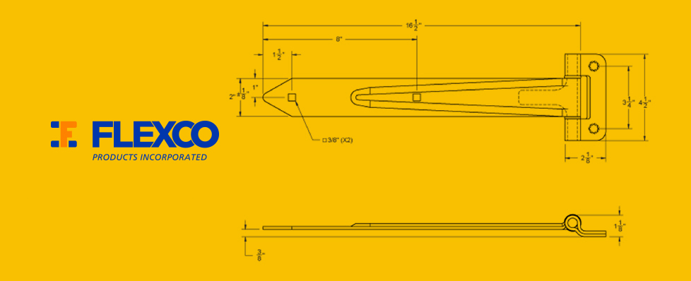 16 Strap Hinge with no Offset